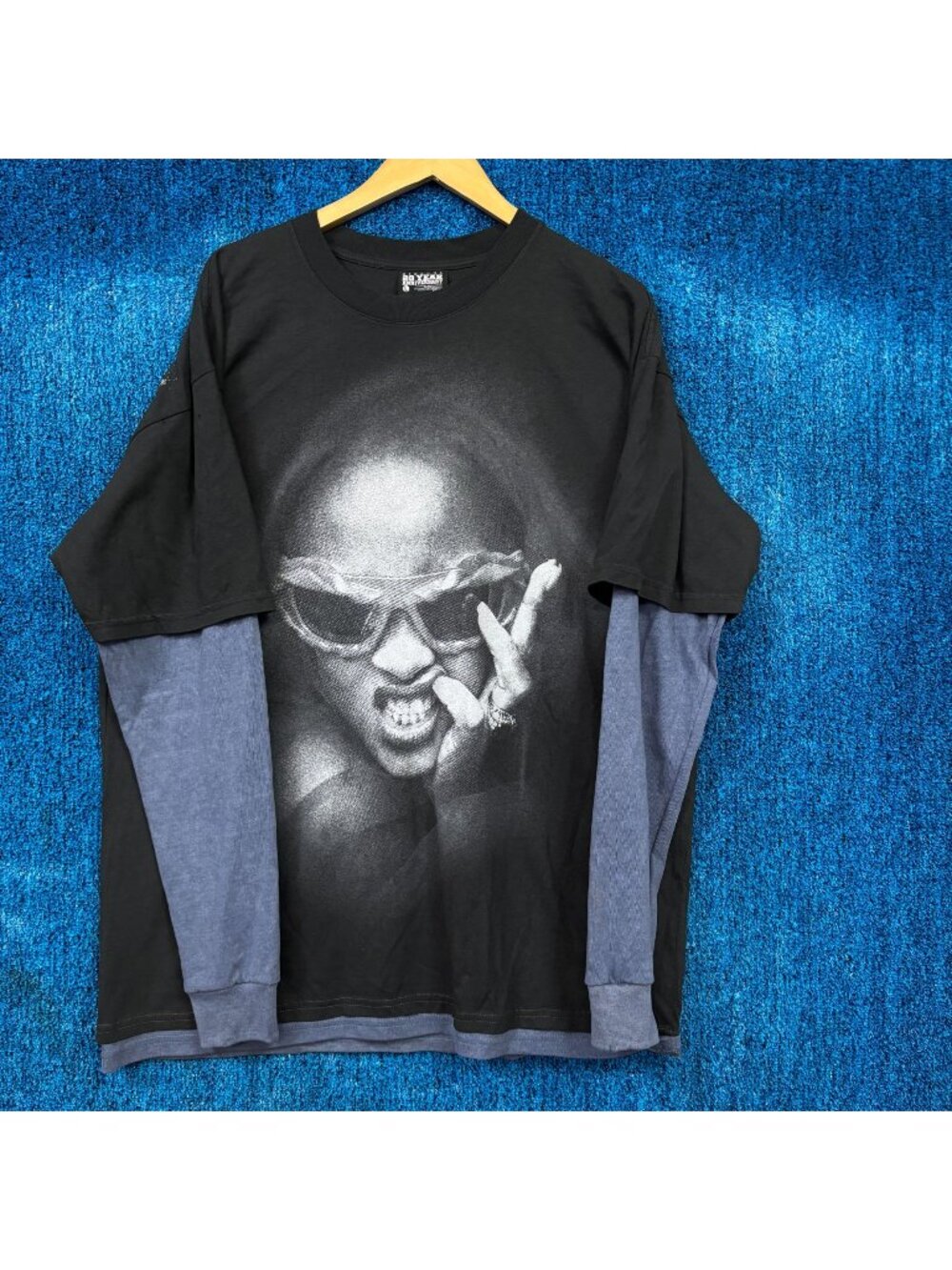 Rihanna 20 Year Anniversary Rap Layered LS T-Shirt Size Large